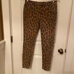 BLANK NYC JEANS BROWN ANIMAL LEOPARD PRINT THE READE CROP SIZE 29
